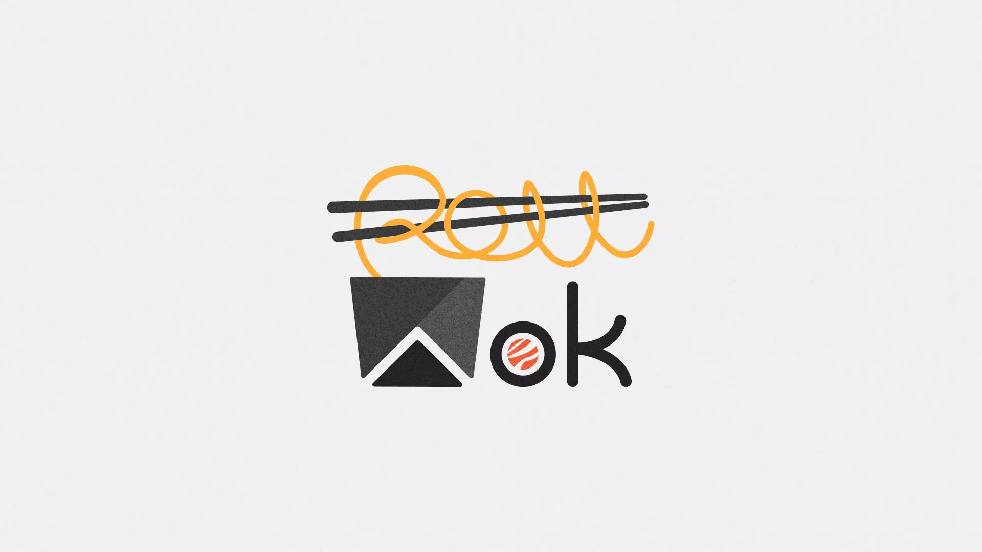 Разработка логотипа суши-бара «Roll Wok Club» в Московском